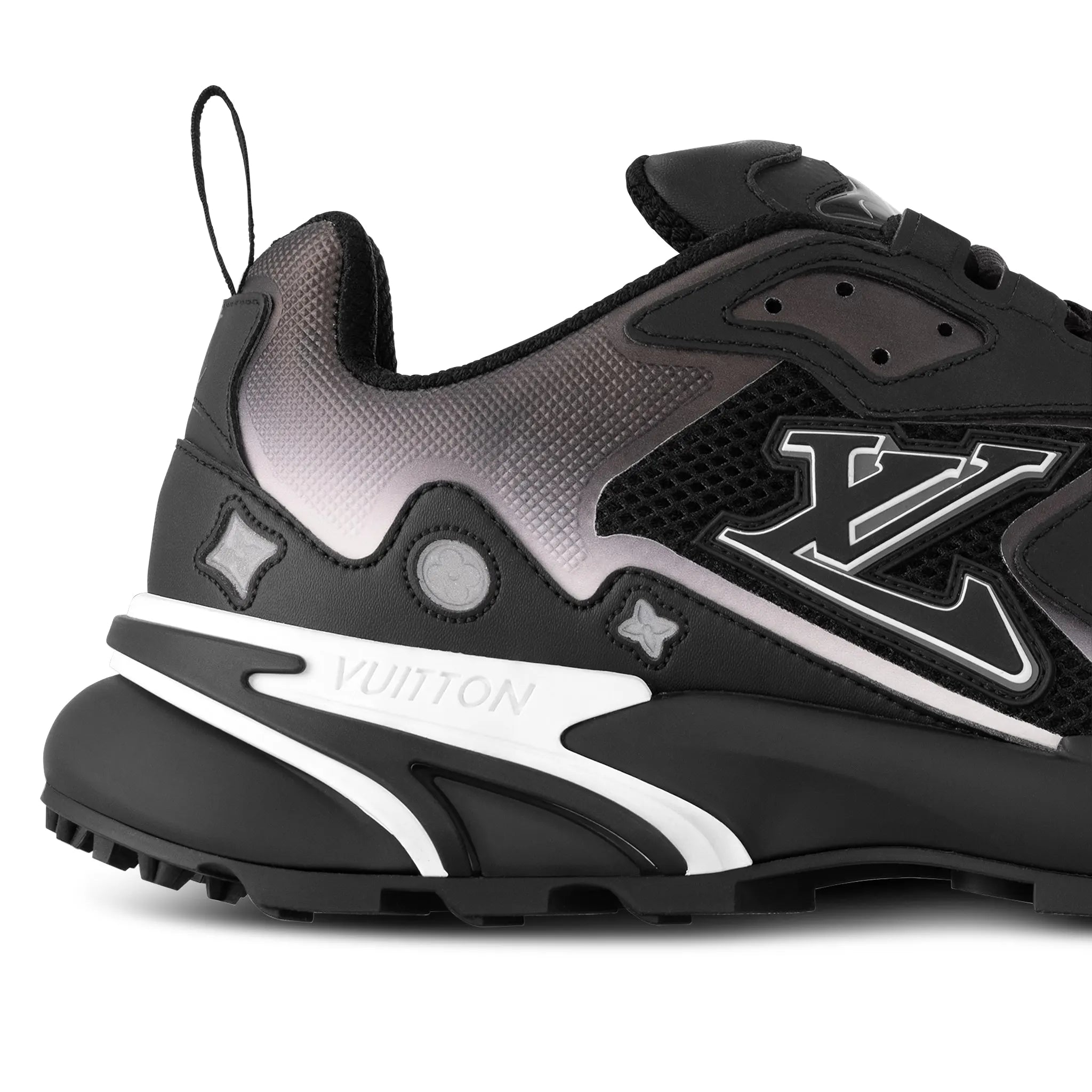 Detail view of Louis Vuitton LV Runner Tatic Black Sneaker 1ACG81